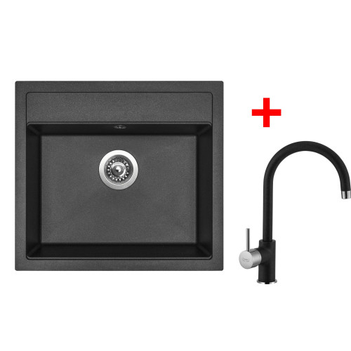 Sinks SOLO 560 Metalblack + Vitalia GR