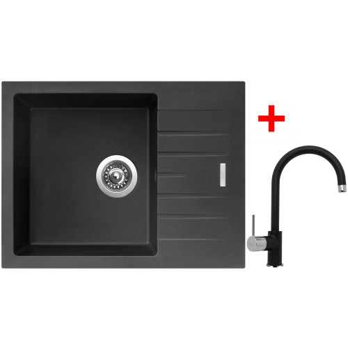 Sinks PERFECTO 650 Pureblack + Vitalia GR