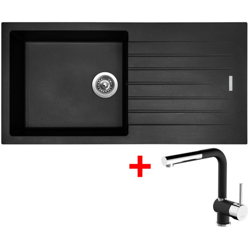 Sinks PERFECTO 1000 Pureblack + Mix 3 P GR N6