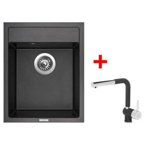 Sinks CLASSIC 400 Metalblack + Mix 3 P GR