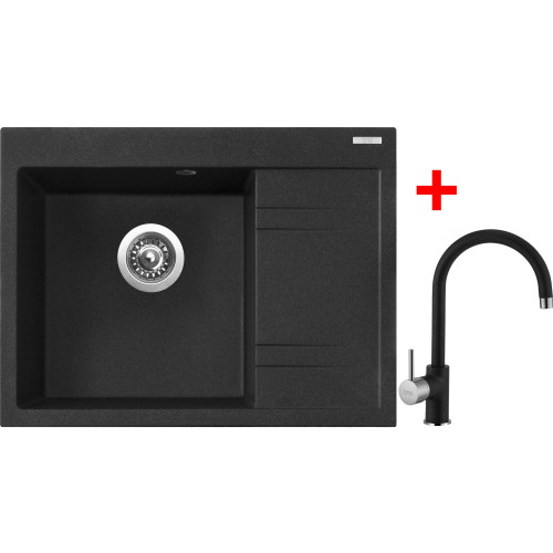 Sinks RIM 650 L Granblack + Vitalia GR