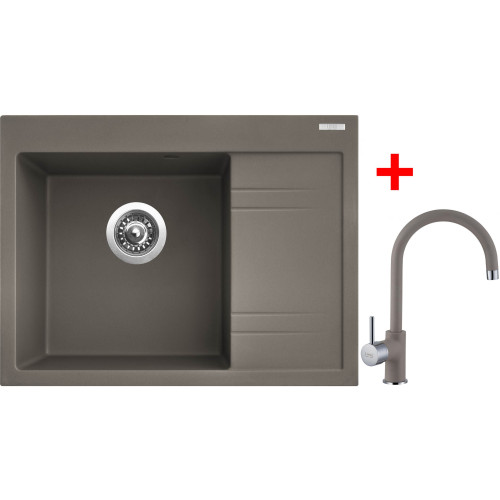 Sinks RIM 650 L Truffle + Vitalia GR