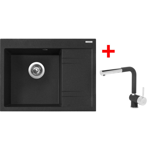 Sinks RIM 650 L Granblack + Mix 3 P GR