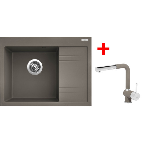 Sinks RIM 650 L Truffle + Mix 3 P GR
