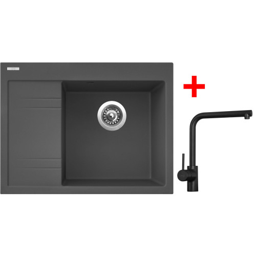 Sinks RIM 650 P Titanium + Elka černá matná