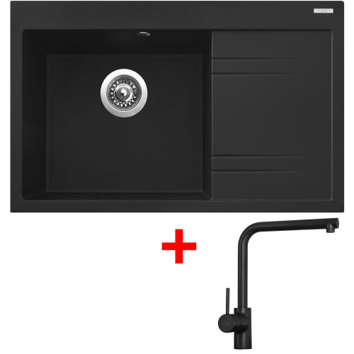 Sinks RIM 780 L Metalblack + Elka černá matná