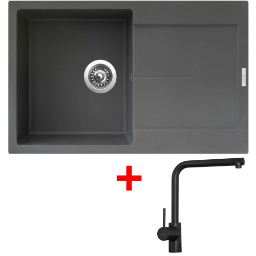 Sinks ULTIMA 790 Titanium + Elka černá matná