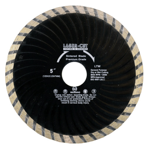 Diamantový kotouč celoobvodový 125 x 22,23 x 7mm LTW