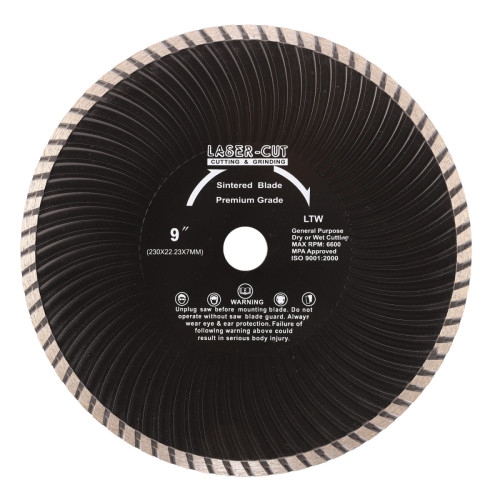 Diamantový kotouč celoobvodový 230 x 22,23 x 7mm LTW