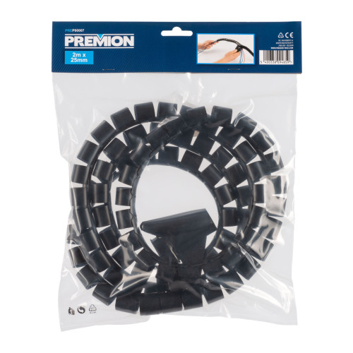 Spirálová trubice na kabely černá 2 m x 25 mm