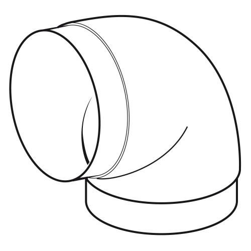 Kruhové koleno  90° Ø 100 mm