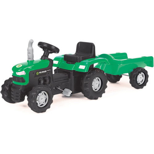 BUDDY TOYS BPT 1013 Šlapací traktor s vlečkou