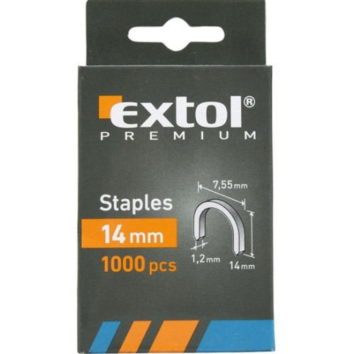 Spony oblé, balení 1000ks, 14mm, 7,55x0,52x1,2mm