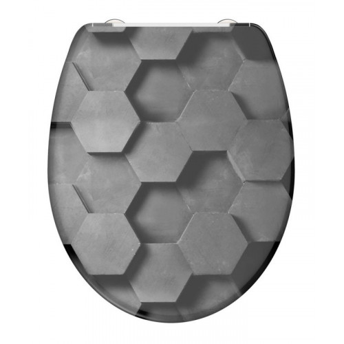 Schütte GREY HEXAGONS| Duroplast, Soft Close 