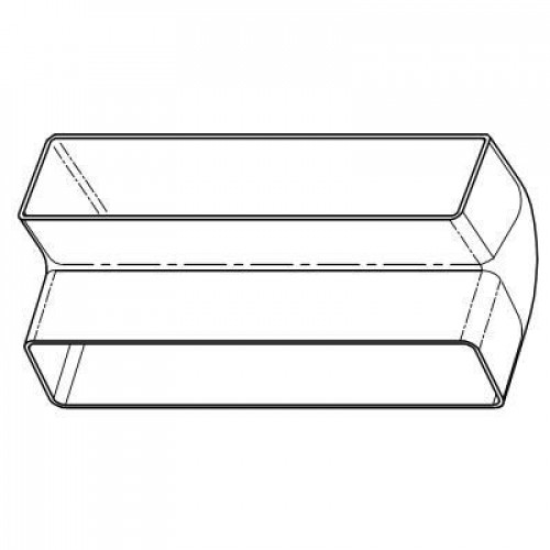 Ploché vertikální koleno 90° 220 x 90 mm  (1053S)