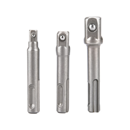 Adaptéry sada 3ks z SDS PLUS na čtyřhran, 1/4"-3/8"-1/2", CrV