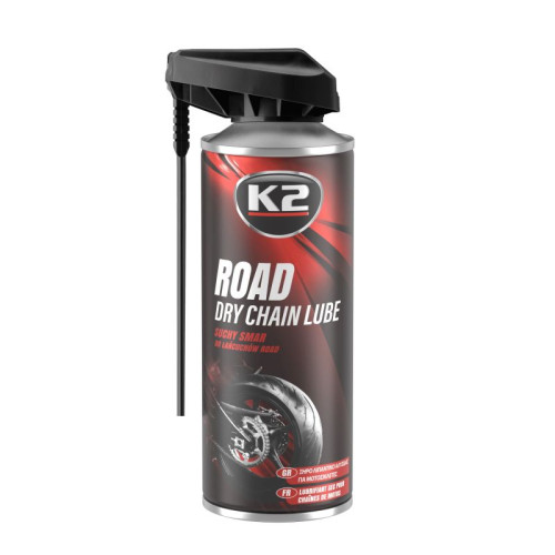 K2 ROAD DRY CHAIN LUBE 400 ml - suché mazivo na řetězy motocyklů