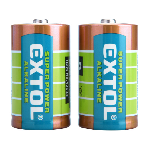 Baterie alkalické, 2ks, 1,5V D (LR20)