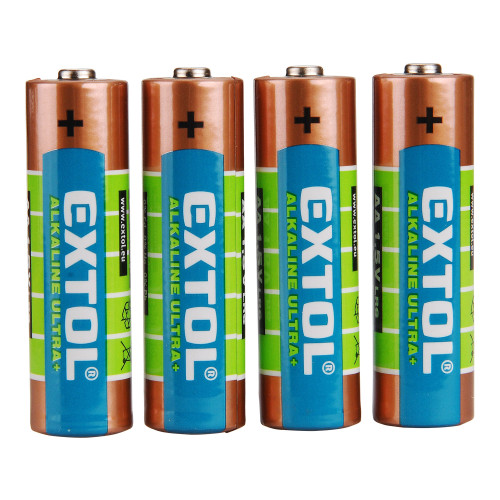 Baterie alkalické, 4ks, 1,5V AA (LR6)