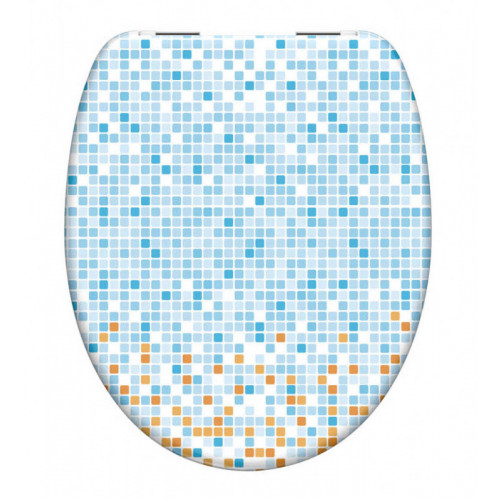 Schütte MOSAIK BLAU-ORANGE | Duroplast, Soft Close 