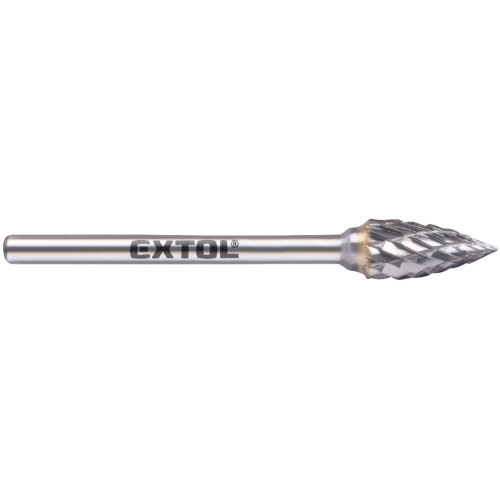 Fréza karbidová, ostrý oblouk, ⌀6x13mm, ⌀stopky 3mm, sek střední (double-cut)