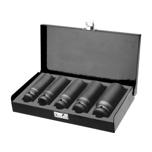 Hlavice nástrčné rázové 1/2", sada 5ks, 17-27mm, L 79mm