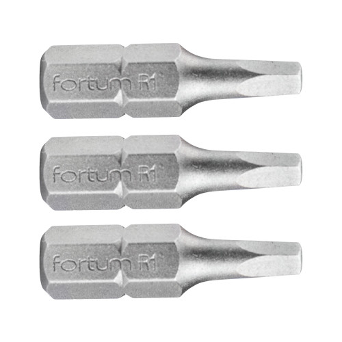 Hrot čtverec sada 3ks, SQ 1x25mm, S2