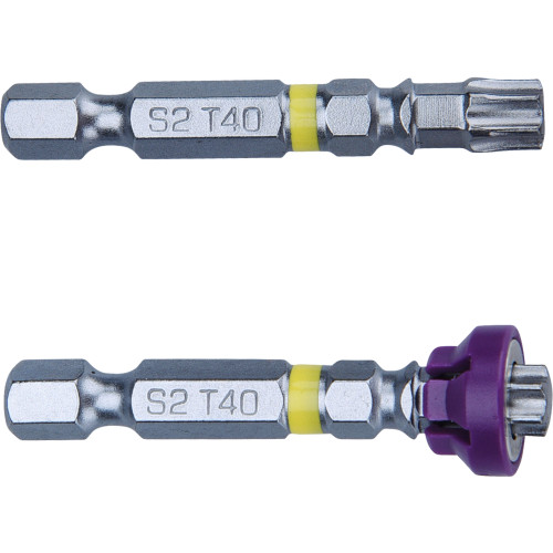 Hroty sada 2ks TORX s magnetickým kloboučkem, T 40x50mm, S2