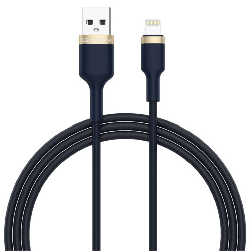Kabel GoGEN USB-A / Lightning, 1m, opletený, modrý