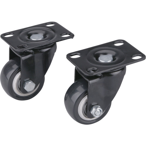Kolečka otočná s PVC obručí, sada 2ks, průměr 40mm