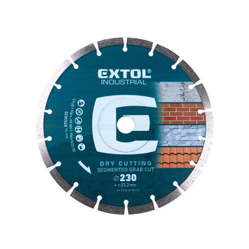 Kotouč diamantový řezný segmentový Grab Cut, suché řezání, O 230x22,2x2,8mm