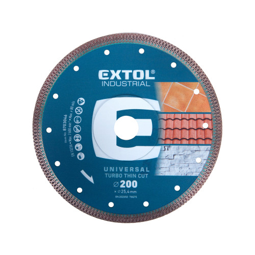 Kotouč diamantový řezný, turbo Thin Cut, suché i mokré řezání, O 200x25,4x2mm