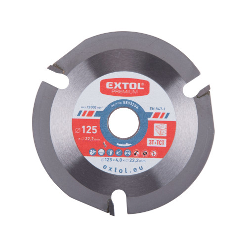 Kotouč řezný/frézovací s SK plátky, O125x4,0x22,2mm, 3T