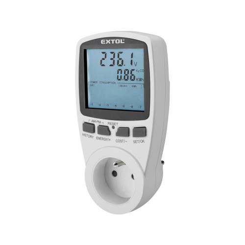 Měřič spotřeby el. energie - wattmetr, kW, kWh, V, A, Hz