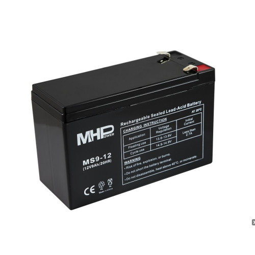 Baterie MHPower MS9-12 VRLA AGM 12V/9Ah, náhrada za RBC17