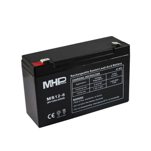 Baterie MHPower MS12-6 VRLA AGM 6V / 12Ah 