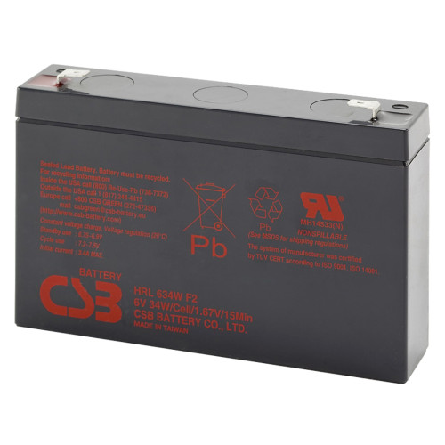 Baterie Avacom CSB 6V 9Ah olověný akumulátor HighRate (12 let) F2