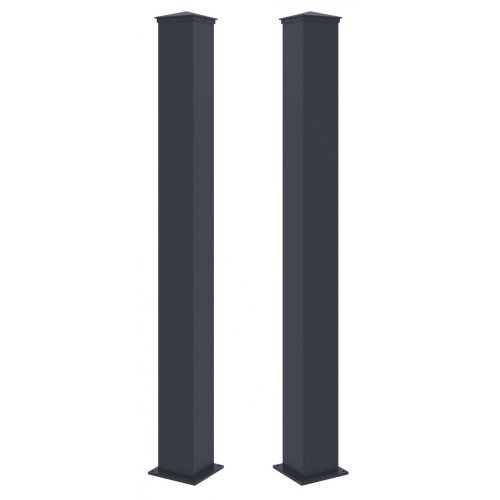 Sloupek G21 pro branku a bránu 15x166 cm s patkou, antracitový, 2 kusy