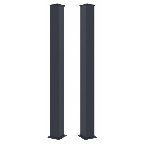 Sloupek G21 pro branku a bránu 15x190 cm s patkou, antracitový, 2 kusy
