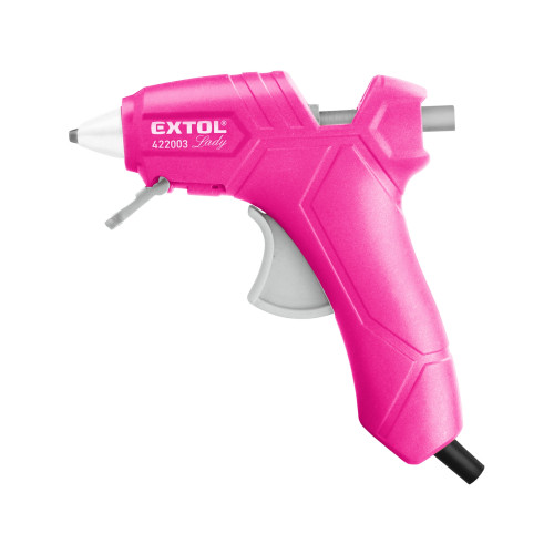 Pistole tavná lepící, ⌀7,2mm, 25W, růžová