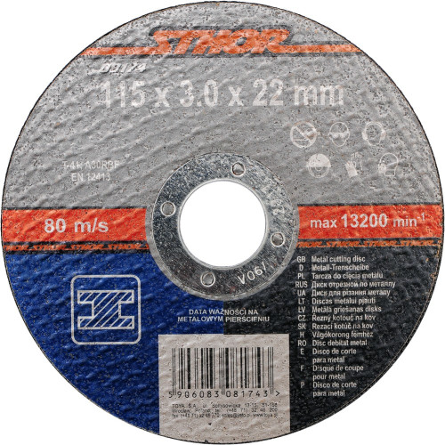 Sthor Kotouč řezný na kov 115 x 22 x 3,0 mm