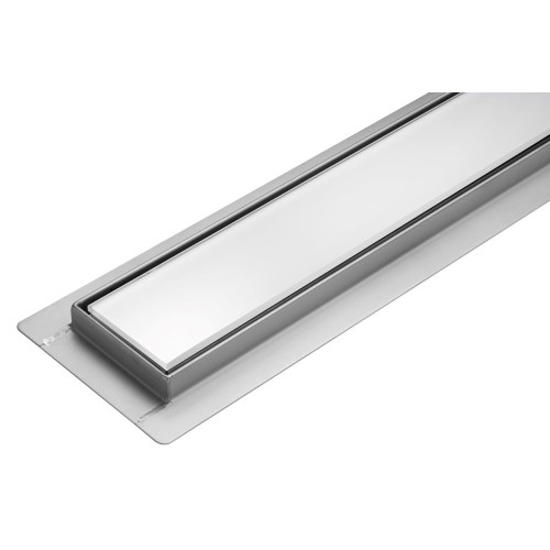 FALA Lineární koupelnový žlab Bílé Sklo 90 cm WET&DRY