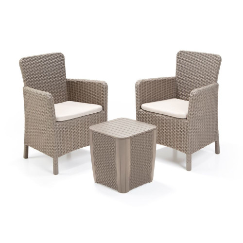 Keter TRENTON BALCONY set - cappuccino+pískové podušky