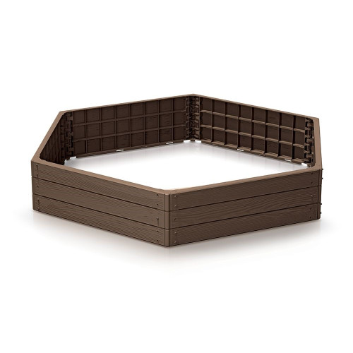 Prosperplast IBWH BASE WOODY Vyvýšený záhon 148 cm Hnědý