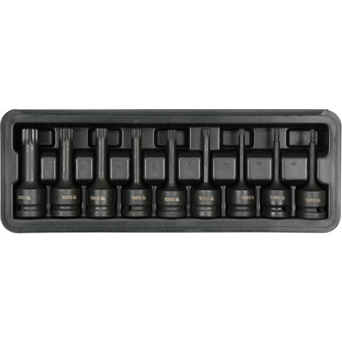 Yato Nárazové bity SPLINE 1/2" sada 9 ks