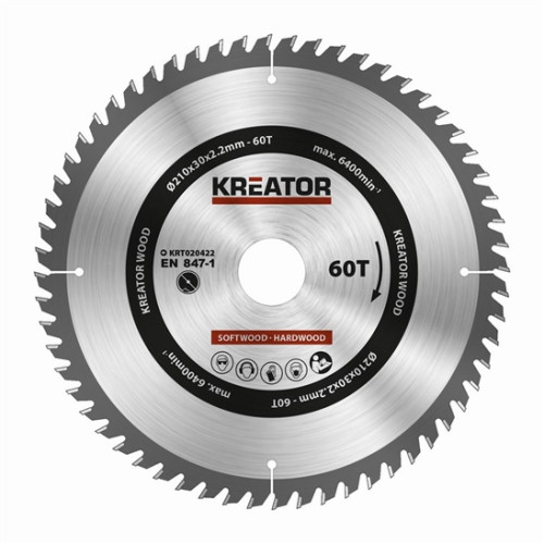 Pilový kotouč KRT020422 na dřevo 210mm, 60T