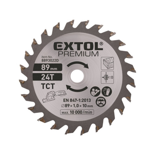 Kotouč pilový s SK plátky, ⌀89×2,0×10mm, 24T