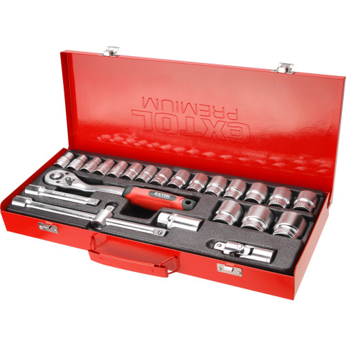 EXTOL PREMIUM Klíče nástrčné sada 24ks 1/2", CrV