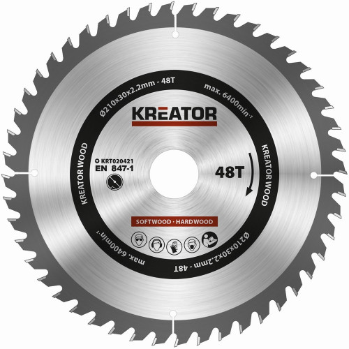 Pilový kotouč KRT020421 na dřevo 210mm, 48T