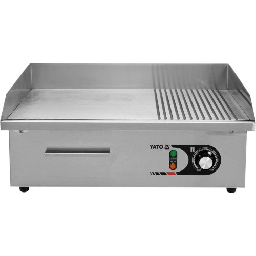 Yato Gastro Grilovací deska drážka/hladká 3000W 550mm